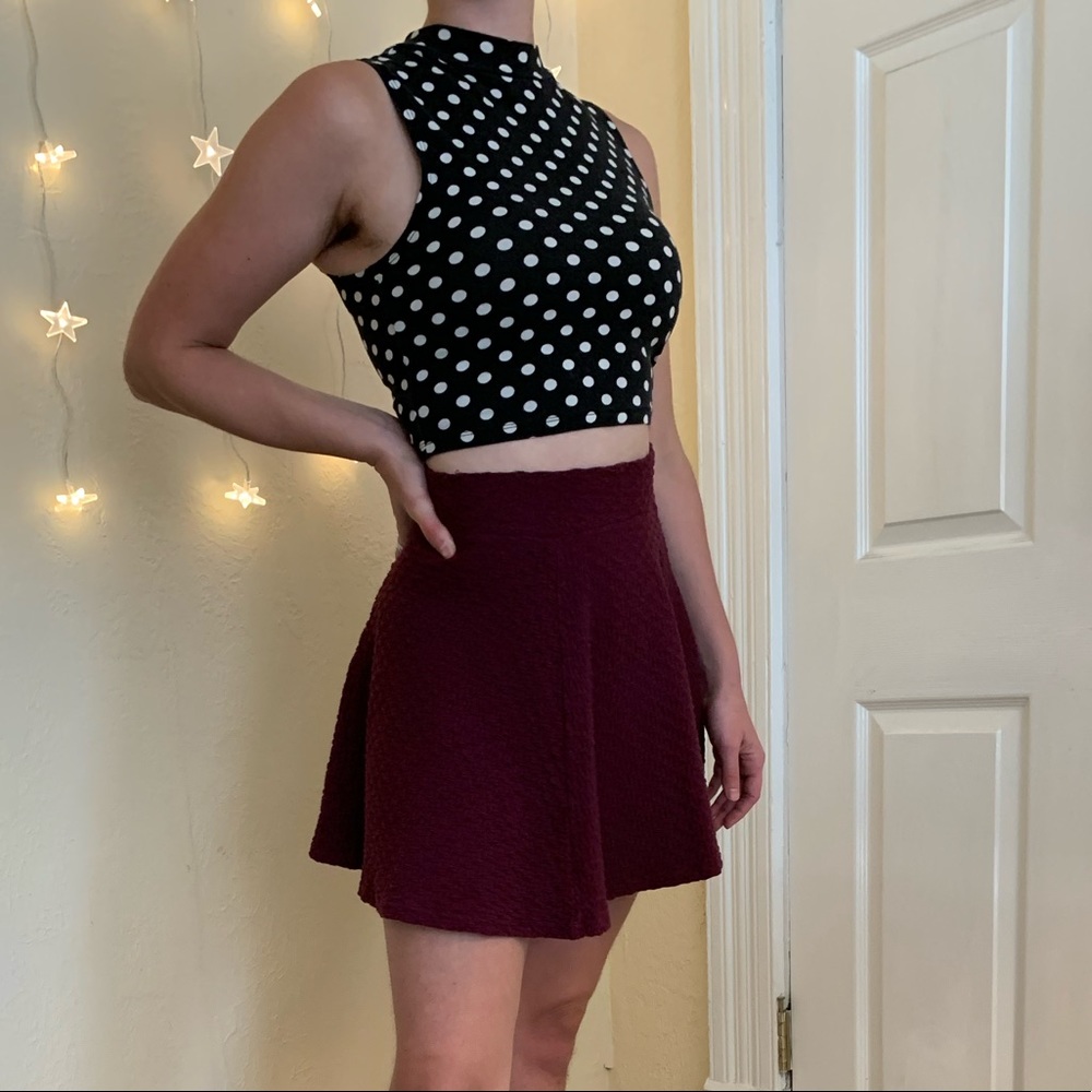 Purple Fit & Flair Skirt